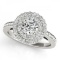 CERTIFIED PLATINUM 1.30 CT G-H/VS-SI1 DIAMOND HALO ENGAGEMENT RING