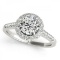 CERTIFIED PLATINUM 1.22 CT G-H/VS-SI1 DIAMOND HALO ENGAGEMENT RING