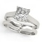 CERTIFIED 18KT WHITE GOLD 1.25 CT G-H/VS-SI1 DIAMOND BRIDAL SET