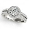 CERTIFIED PLATINUM 1.30 CT G-H/VS-SI1 DIAMOND HALO ENGAGEMENT RING