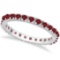 Ruby Eternity Band Stackable Ring 14K White Gold (0.50ct)