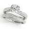 CERTIFIED 18KT WHITE GOLD 1.14 CT G-H/VS-SI1 DIAMOND BRIDAL SET