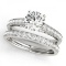 CERTIFIED 18KT WHITE GOLD 1.31 CT G-H/VS-SI1 DIAMOND BRIDAL SET