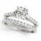 CERTIFIED 18KT WHITE GOLD 1.35 CT G-H/VS-SI1 DIAMOND BRIDAL SET