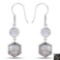 10.74 Carat Genuine Labradorite .925 Sterling Silver Earrings