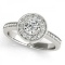 CERTIFIED PLATINUM 2.50 CT G-H/VS-SI1 DIAMOND HALO ENGAGEMENT RING