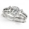 CERTIFIED 18KT WHITE GOLD 1.22 CT G-H/VS-SI1 DIAMOND BRIDAL SET