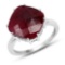 8.20 Carat Dyed Ruby .925 Sterling Silver Ring