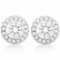 2 1/3 CARAT (34 PCS) FLAWLESS CREATED DIAMOND 925 STERLING SILVER EARRINGS