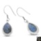 9.13 Carat Genuine Labradorite And White Topaz .925 Sterling Silver Earrings