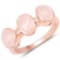 18K Rose Gold Plated 2.88 Carat Genuine Morganite .925 Sterling Silver Ring