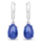 6.77 Carat Genuine Lapis .925 Sterling Silver Earrings