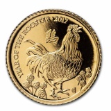 2017 GB 1/10 oz Gold Year of the Rooster BU (w/Box & COA)