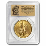 1922 $20 Saint-Gaudens Double Eagle BU PCGS (Prospector Label)