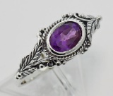 Amethyst Ring - Sterling Silver