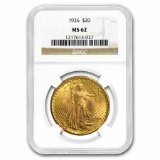 1926 $20 Saint-Gaudens Gold Double Eagle MS-62 NGC