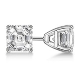 1.00ct. Asscher-Cut Diamond Stud Earrings Platinum (G-H, VS2-SI1)