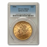 1896 $20 Liberty Gold Double Eagle MS-62 PCGS (FS-301, RPD)