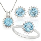 4 3/4 CARAT BABY SWISS BLUE TOPAZS 925 STERLING SILVER