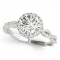 CERTIFIED 14KT WHITE GOLD 1.32 CT G-H/VS-SI1 DIAMOND HALO ENGAGEMENT RING