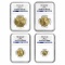 2009 4-Coin Gold American Eagle Set MS-70 NGC (ER)