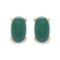 0.54 Carat Genuine Emerald 10K Yellow Gold Earrings
