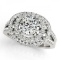 CERTIFIED PLATINUM 1.55 CT G-H/VS-SI1 DIAMOND HALO ENGAGEMENT RING