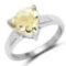 2.25 Carat Genuine Lemon Quartz .925 Sterling Silver Ring