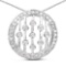0.53 Carat Genuine White Diamond .925 Sterling Silver Pendant