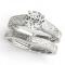 CERTIFIED 18KT WHITE GOLD 1.25 CT G-H/VS-SI1 DIAMOND SOLITAIRE BRIDAL SET