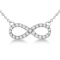 Twisted Infinity Diamond Pendant Necklace 14k White Gold (0.50ct)