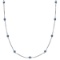 Fancy Blue Diamonds by The Yard Necklace 14k White Gold (2.00ct)