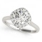 CERTIFIED PLATINUM 1.16 CT G-H/VS-SI1 DIAMOND HALO ENGAGEMENT RING