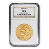1863-S $20 Liberty Gold Double Eagle XF-45 NGC