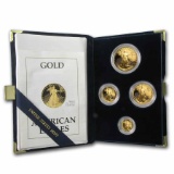 1989 4-Coin Proof Gold American Eagle Set (w/Box & COA)