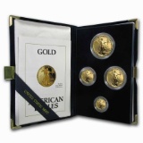 1992 4-Coin Proof Gold American Eagle Set (w/Box & COA)