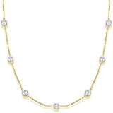 Diamonds by The Yard Bezel-Set Necklace in 14k Two Tone Gold (5.00ct)