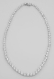 Lovely 81 Prong Set CZ's Cubic Zirconia Necklace in Fine Sterling Silver