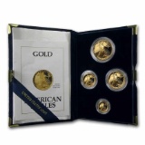 1991 4-Coin Proof Gold American Eagle Set (w/Box & COA)