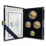 2010-W 4-Coin Proof Gold American Eagle Set (w/Box & COA)