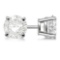 Certified 0.72 CTW Round Diamond Stud Earrings H/SI1