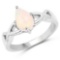 0.98 Carat Genuine Ethiopian Opal .925 Sterling Silver Ring