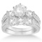 Channel and Bar-Set 3-Stone Diamond Bridal Set 18k White Gold (1.40ct)