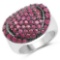 3.35 Carat Genuine Ruby .925 Sterling Silver Ring