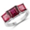 4.87 Carat Genuine Rhodolite .925 Sterling Silver Ring