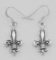 French Wire Fleur de Lis Earrings - Sterling Silver