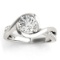Diamond Bypass Engagement Ring in 14k White Gold (1.38ct)