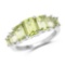 3.12 Carat Genuine Peridot .925 Sterling Silver Ring