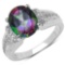 3.40 ct. t.w. Mystic Topaz and White Topaz Ring in Sterling Silver
