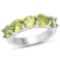 3.25 Carat Genuine Peridot .925 Sterling Silver Ring